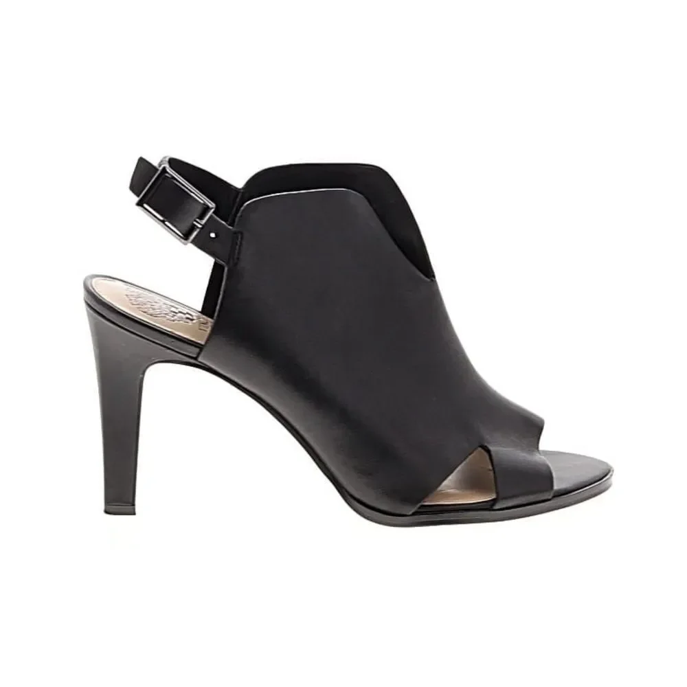Elegant Black Heeled Sandals